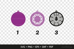 Layered Spider Earring SVG, Halloween Earrings Design Product Image 2