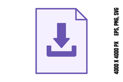 Colored File Download Icon Product Image 1