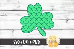 Mermaid Scales Shamrock - St Patrick's Day SVG PNG DXF Files Product Image 2