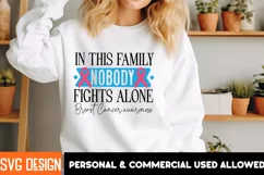 In This Family Nobody Fights Alone Breast Cancer Awareness Product Image 2