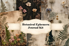 Vintage Botanical Paper Pack, Herbarium Ephemera Product Image 1