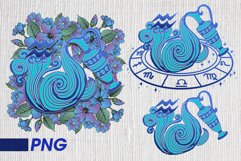 png zodiac sign floral vintage boho 36 PNG bundle Product Image 5