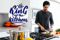 Kitchen quotes King of the kitchen, crown. SVG, PNG Product Image 2