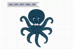 Octopus SVG, Baby octopus, Cut File, Cute Clipart Svg Product Image 1