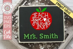 Teach Love Inspire | Teacher SVG Product Image 2