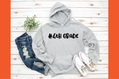 #4th Grade SVG Cut File - Back to School DXF EPS PNG JPG Product Image 5