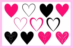 80 Valentine Love Hearts Collection ESP, JPG, PNG, SVG Product Image 2