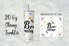 Bee mine 20oz Skinny Tumbler Sublimation Design. Product Image 1