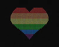 Rhinestone LGBT Hearts SVG Template File Product Image 8