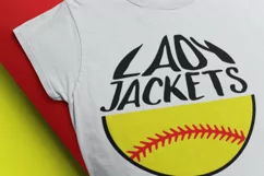 softball mom SVG softball svg, yellow jackets lady jackets Product Image 2