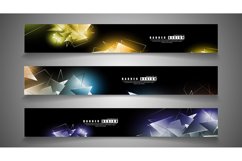 banner collection. abstract background with luminous Product Image 1