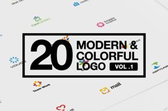 20 Modern &amp; Colorful Logo Vol 1 AI EPS CDR PDF Product Image 1