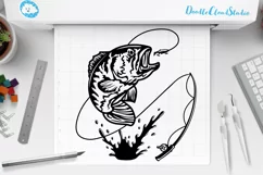 Fishing SVG, Bass Fishing SVG, Fish Trout Striped Bass. Product Image 5