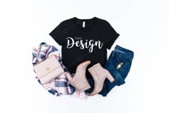 Bella Canvas Mockup 3001 Black Fall T-shirt Unisex Product Image 1