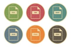 Set Of File Formats Icons Product Image 1