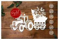 Christmas Tree Tractor No.2 - SVG EPS DXF PNG PDF JPG Product Image 3
