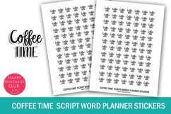 Coffee Time Planner Sticker I Script Words Planner Stickers Product Image 1