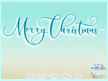 Merry Christmas Horizontal Wood Sign SVG Dxf Eps Png PDF Product Image 3