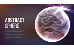 Abstract Sphere Shape. Abstract Polygonal Space Background. Product Image 1