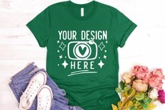 Bella Canvas 3001 Evergreen Mockup, Unisex Tshirt Mockups Product Image 1