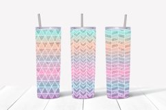 Pastel Geometric Glitter 20 oz Skinny Tumbler Sublimation Product Image 2