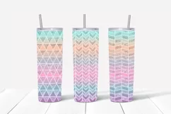 Pastel Geometric Glitter 20 oz Skinny Tumbler Sublimation Product Image 2