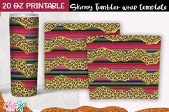Serape and heart leopard 20 oz Skinny Tumbler wrap Product Image 2