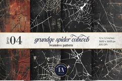 Spooky Grunge Cobweb Digital Papers |Spooky Digital Paper Product Image 1