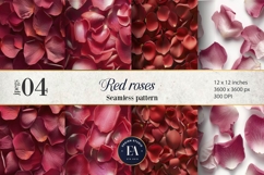 Rose Petals Pattern digital papers - Rose Flower Pattern Product Image 1