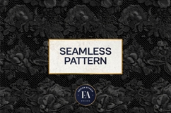 Black Lace Pattern, Gothic Lace Digital Paper Product Image 3