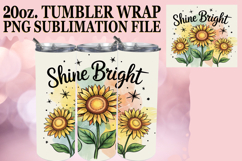 Cozy Sublimation 20oz tumbler wrap, Flowers Quote Product Image 1