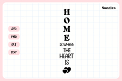 Porch Sign Saying SVG | Home Is Where The Heart Is Product Image 3
