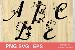 alphabet ivy svg, ivy svg, silhouette ivy svg Product Image 1