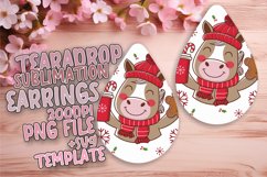 Chic Teardrop Earrings Template Art , Christmas Product Image 1