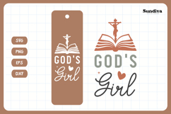 Christian Bookmark Saying SVG | God's Girl Product Image 3