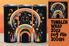 Noir Prism Elegance: Sublimation Tumbler Art on Black Product Image 1