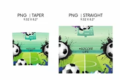 Soccer Life Tumbler | Sublimation | Taper | Straight Product Image 3