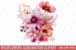 Wildflowers Sublimation Clipart Product Image 1