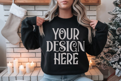 Black Gildan 18500 Sweatshirt Mockup, Unisex mockups Product Image 1