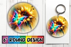 Enchanted Circle Keychain PNG, Butterfly Product Image 1