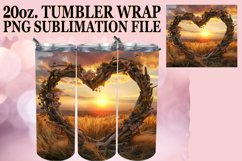 Enchanted Garden Tumbler Wrap Sublimation - 3D Heart Frame Product Image 1