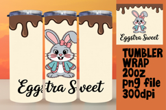 SLEEK 20oz Sublimation Tumbler Template , Easter Bunny Product Image 1