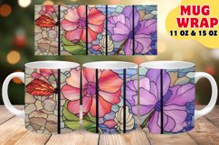 Elegant Blossom Magic Stained Glass Sublimation 11oz 15oz Mu Product Image 1