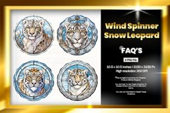 Snow Leopard Wind Spinner Sublimation - 04 Variation Product Image 1