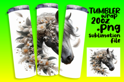 Custom 20oz Tumbler Wrap Download , Horse Product Image 1