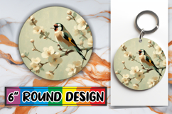 Whimsical Round Car Coaster Designs, Birds Product Image 1