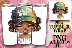 Sweet Sublimation 20oz tumbler wrap, Black Woman Product Image 1