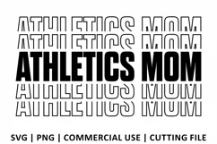 Athletics Mom SVG | Stacked SVG Product Image 2