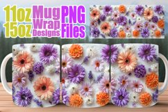 Fresh Floral Sublimation Mugs - 11oz &amp; 15oz Joy Product Image 1