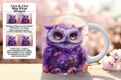 Spring Owl Mug Wrap Design for Sublimation 11oz 15oz Product Image 1